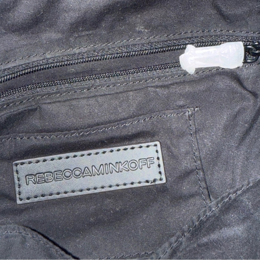 REBECCA MINKOFF LIGHT BLUE LEATHER SILVER METAL ZIPPERS BACKPACK PURSE BAG - Picture 11 of 11